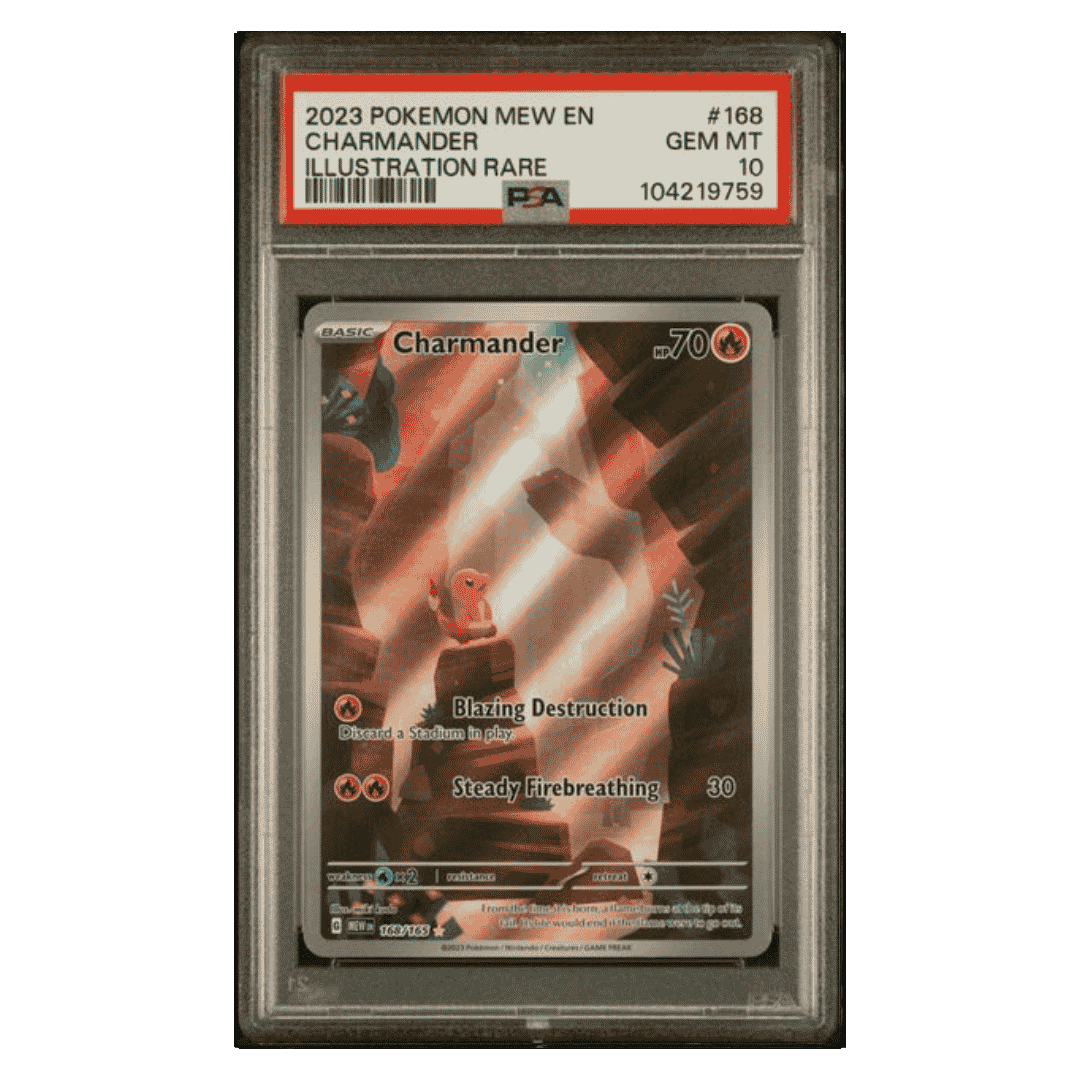 Charmander PSA 10 2023 Pokemon Mew Illustration Rare Card #168