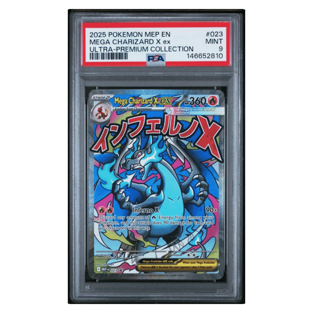 Mega Charizard X ex PSA 9 2025 Pokemon Mega Evolution Promo Ultra - Premium Collection Card #023