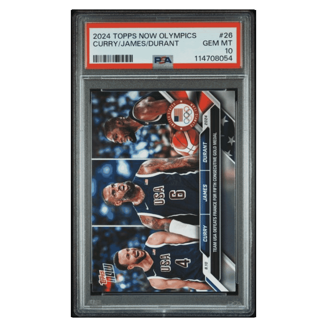 Curry/ James/ Durant PSA 10 2024 Topps Now Olympics Card #26