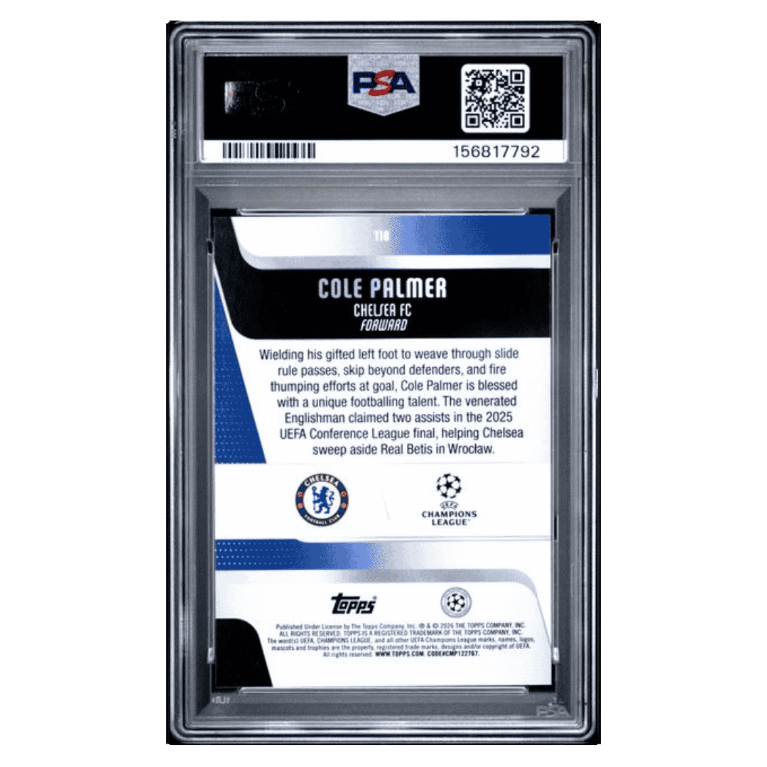 Cole Palmer PSA 10 2025-26 Topps UEFA Club Competitions Card #118