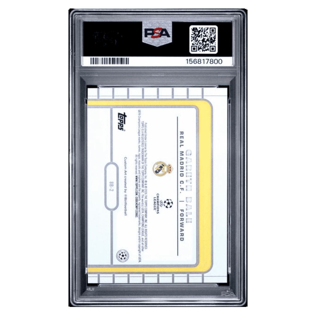 Gareth Bale PSA 10 2025-26 Topps UEFA Club Competitions 8Bit Shots Gold #d/ 50 Card #8B-2