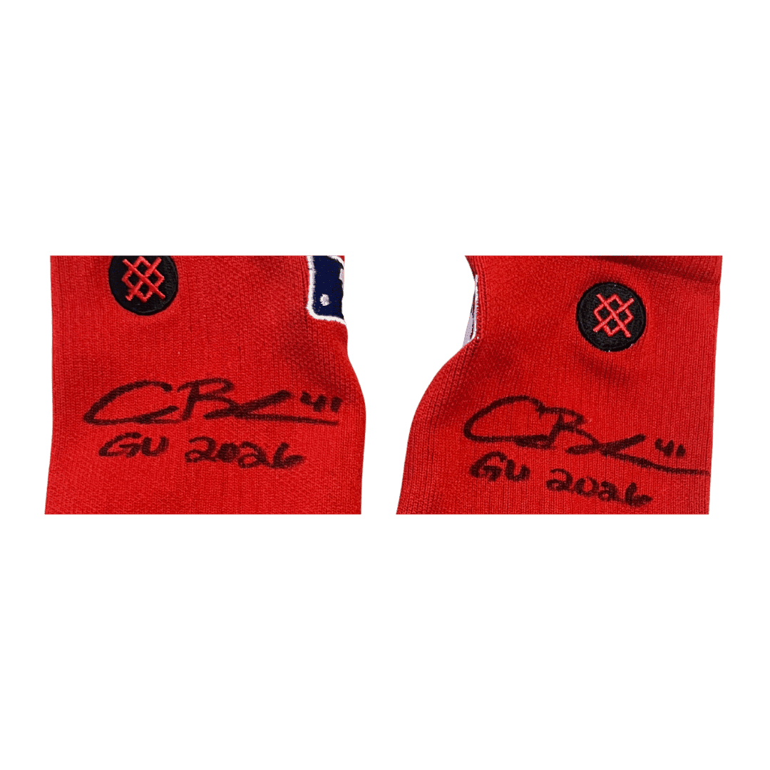 Alec Burleson St Louis Cardinals Autographed 2026 Game Used Socks w/ Inscription - JSA COA