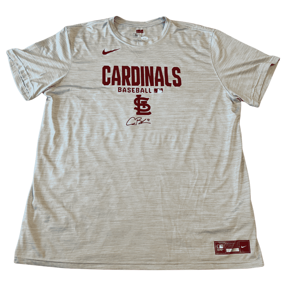Alec Burleson St Louis Cardinals Autographed Player Worn Shirt - JSA COA