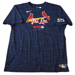 
Alec Burleson St Louis Cardinals Autographed Player Worn City Connect Shirt - JSA COA — Front