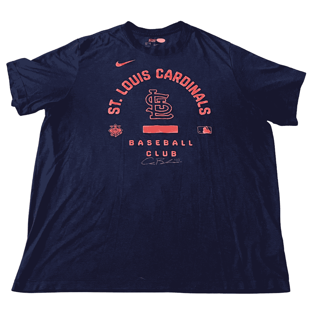 Alec Burleson St Louis Cardinals Autographed Player Worn Shirt - JSA COA