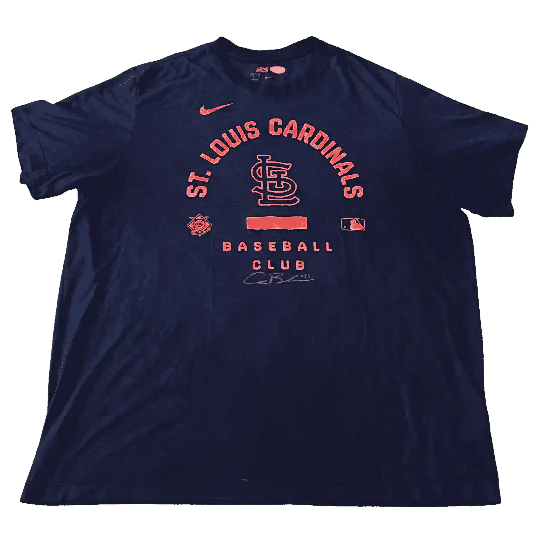 Alec Burleson St Louis Cardinals Autographed Player Worn Shirt - JSA COA
