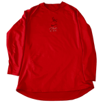 
Alec Burleson St Louis Cardinals Autographed Game Used Long Sleeve Red Shirt - JSA COA — Front