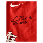 
Alec Burleson St Louis Cardinals Autographed Player Worn Shorts - JSA COA — Label