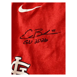 
Alec Burleson St Louis Cardinals Autographed Player Worn Shorts - JSA COA — Label