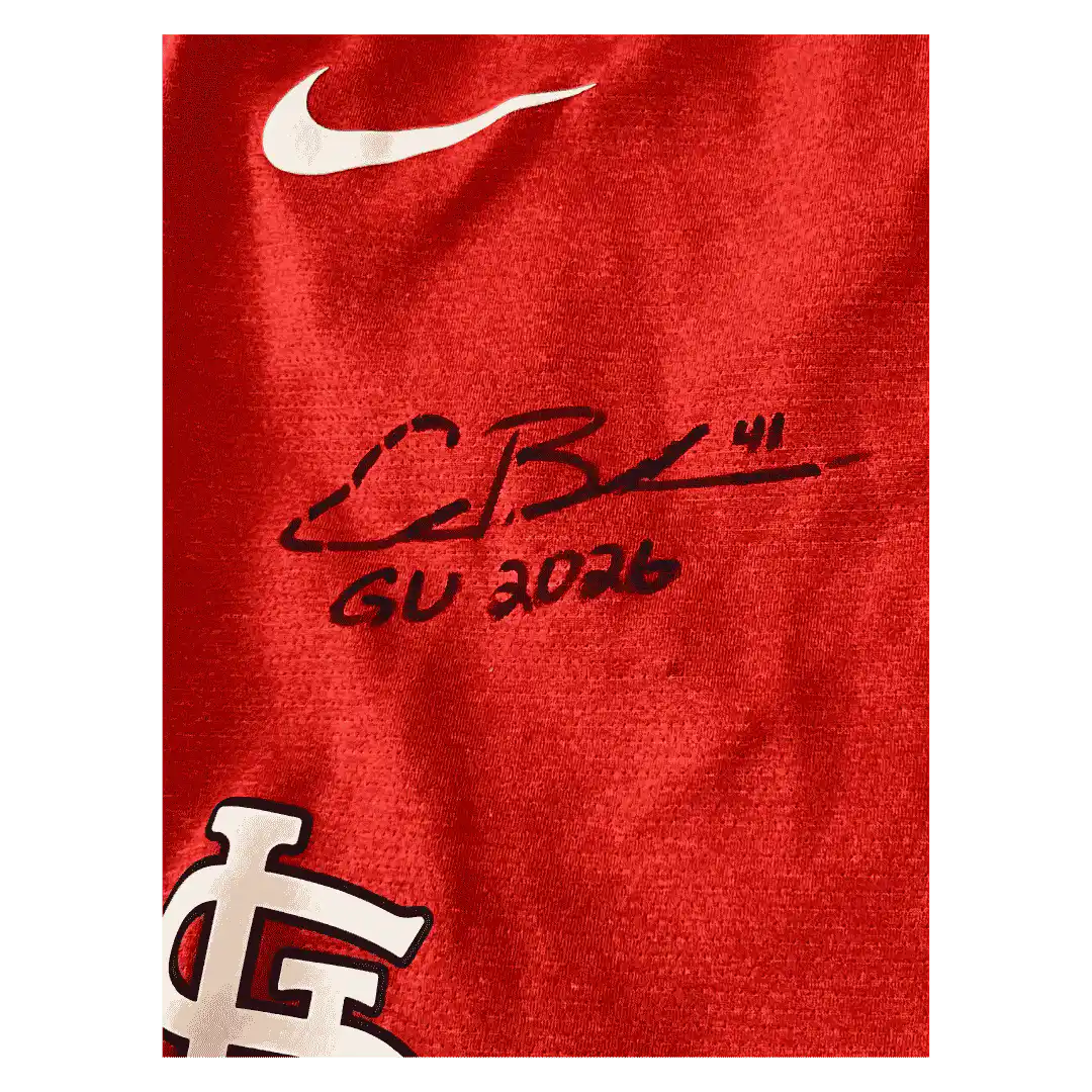 Alec Burleson St Louis Cardinals Autographed Player Worn Shorts - JSA COA