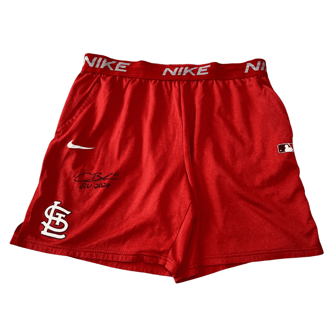 Alec Burleson St Louis Cardinals Autographed Player Worn Shorts - JSA COA