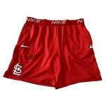 
Alec Burleson St Louis Cardinals Autographed Player Worn Shorts - JSA COA — Front
