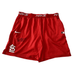
Alec Burleson St Louis Cardinals Autographed Player Worn Shorts - JSA COA — Front