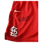
Alec Burleson St Louis Cardinals Autographed Player Worn Shorts - JSA COA — Back