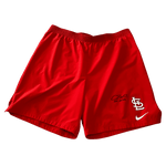 
Alec Burleson St Louis Cardinals Autographed Player Worn Shorts - JSA COA — Front
