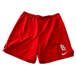 
Alec Burleson St Louis Cardinals Autographed Player Worn Shorts - JSA COA — Front