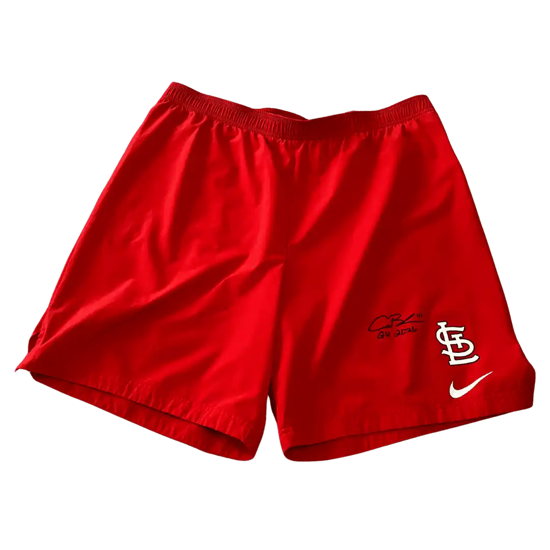 Alec Burleson St Louis Cardinals Autographed Player Worn Shorts - JSA COA