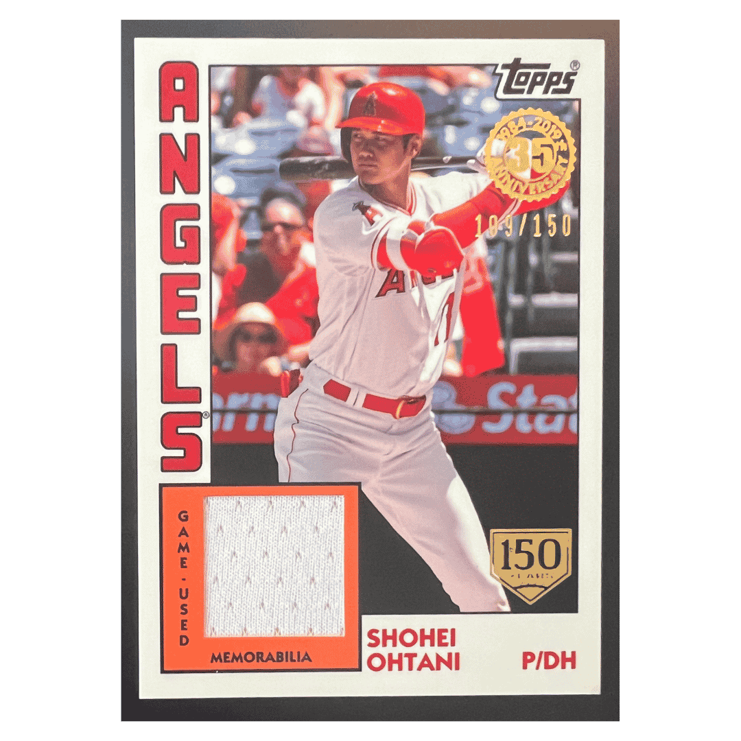 Shohei Ohtani 2019 Topps Baseball Series One 1984 Baseball Relics Game Used Memorabilia /150 Card #84R-SO