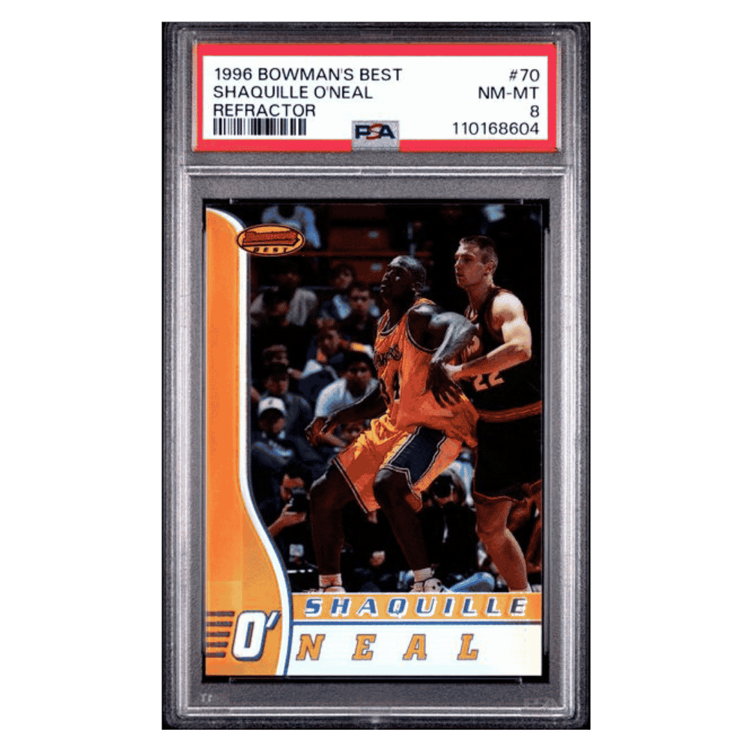 Shaquille O'Neal PSA 8 1996 Bowman's Best Refractor Card #70