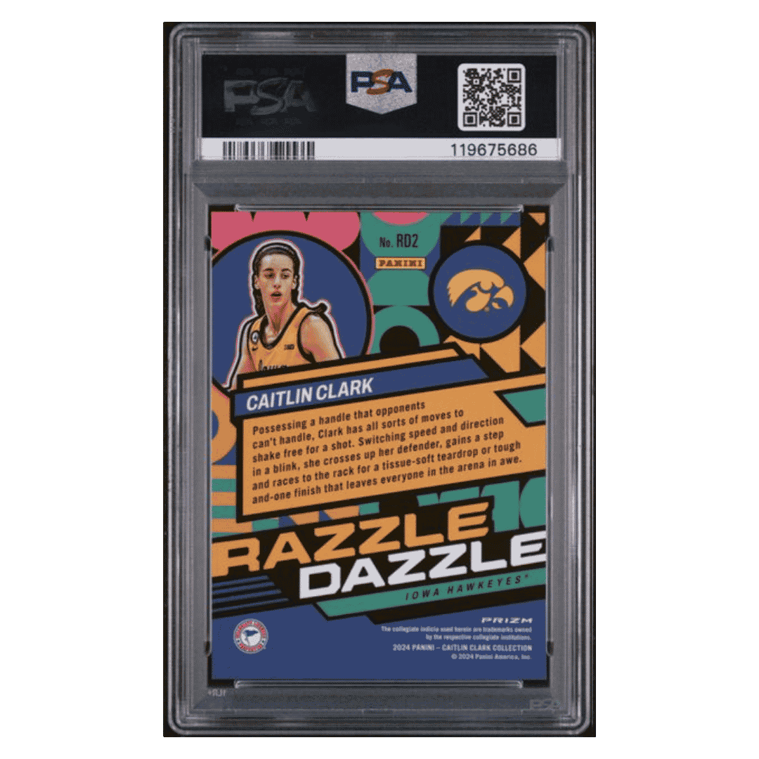 Caitlin Clark PSA 10 2024 Caitlin Clark Collection Razzle Dazzle Card #RD2
