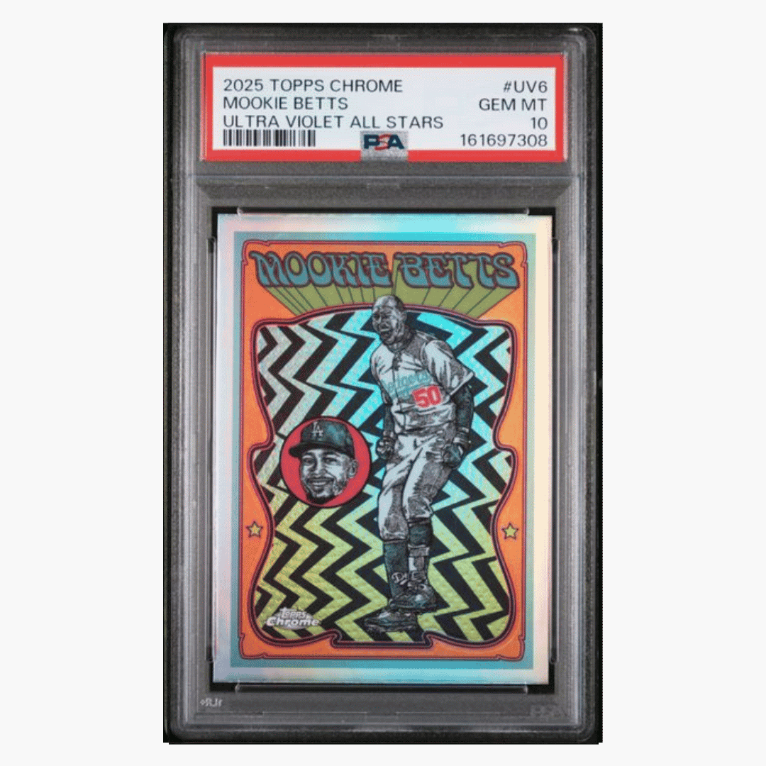 Mookie Betts PSA 10 2025 Topps Chrome Ultra Violet All Stars Case Hit Card #UV6