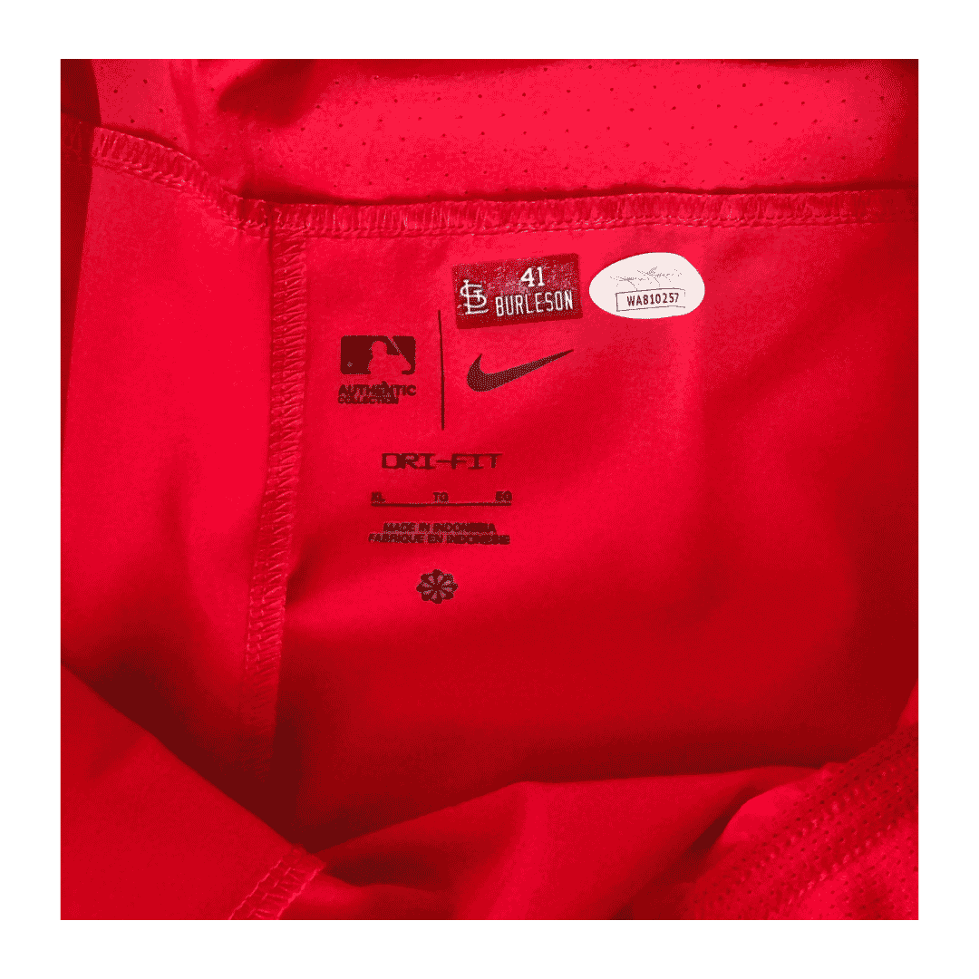 Alec Burleson St Louis Cardinals Autographed Player Worn Shorts - JSA COA