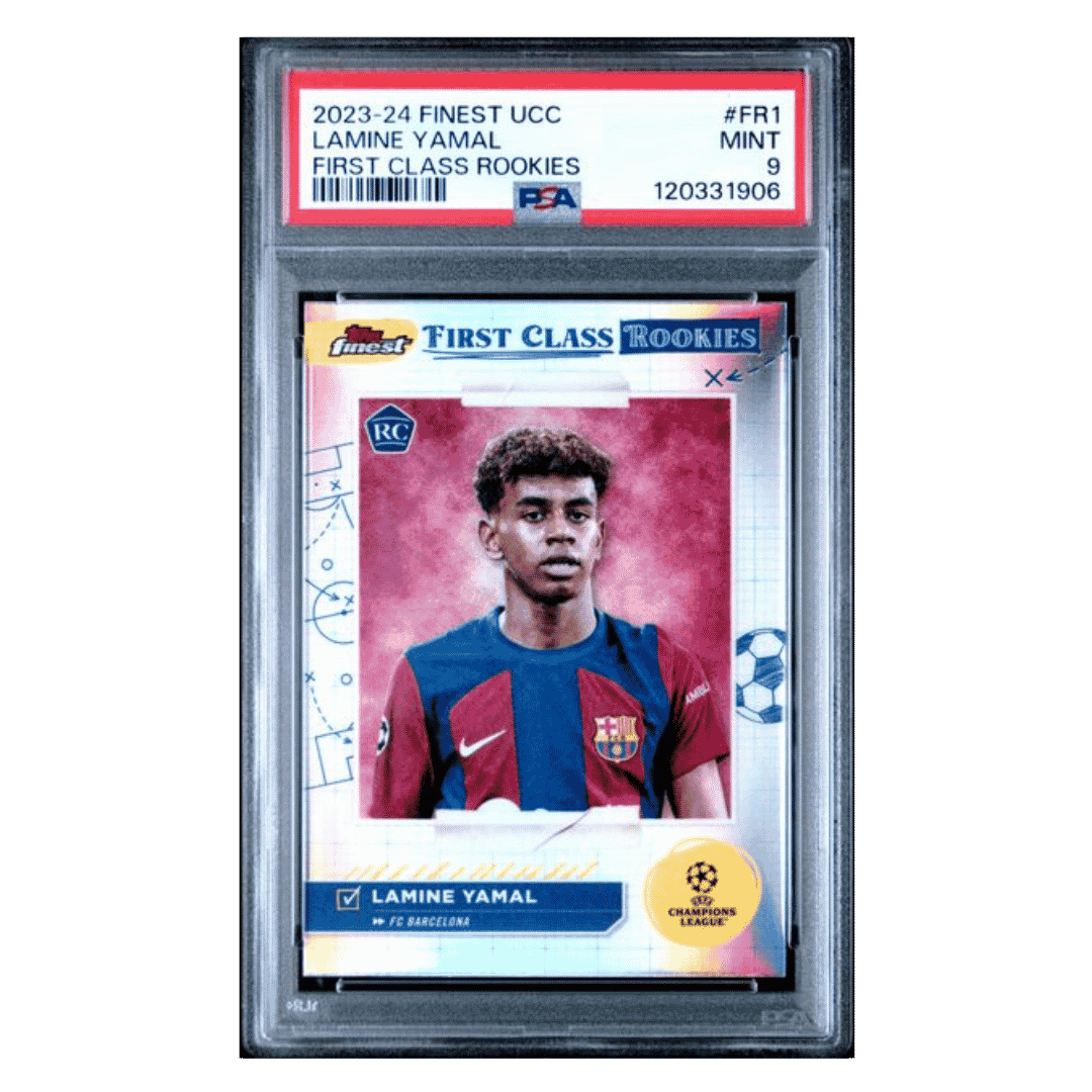 Lamine Yamal PSA 9 2023-24 Topps Finest UEFA Club Competitions First Class Rookies Card #FR1