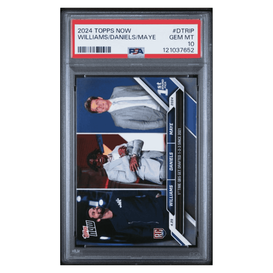 Williams/ Daniels/ Maye PSA 10 2024 Topps Now Rookie RC Card #DTRIP
