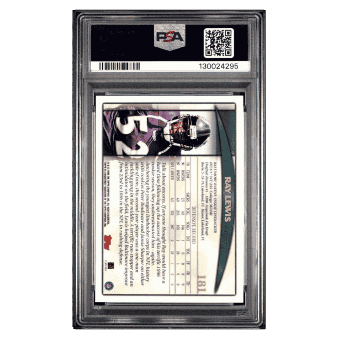 Ray Lewis PSA 9 1998 Topps Card #181