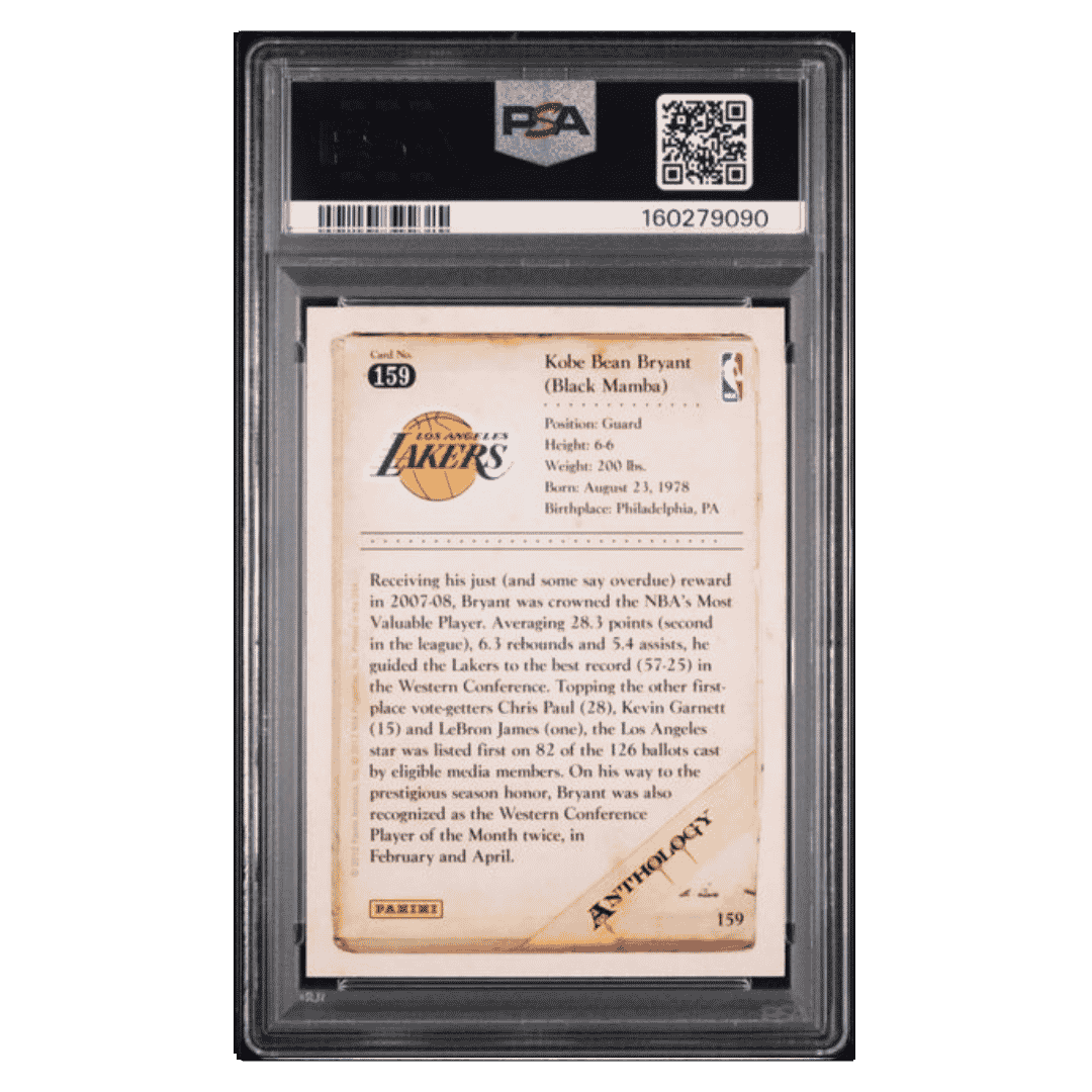 Kobe Bryant PSA 8 2012 Panini Kobe Anthology Card #159
