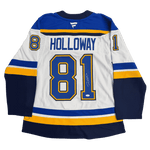 
Dylan Holloway St Louis Blues Autographed Fanatics Away Jersey - JSA COA — Front