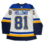 
Dylan Holloway St Louis Blues Autographed Fanatics Away Jersey - JSA COA — Front