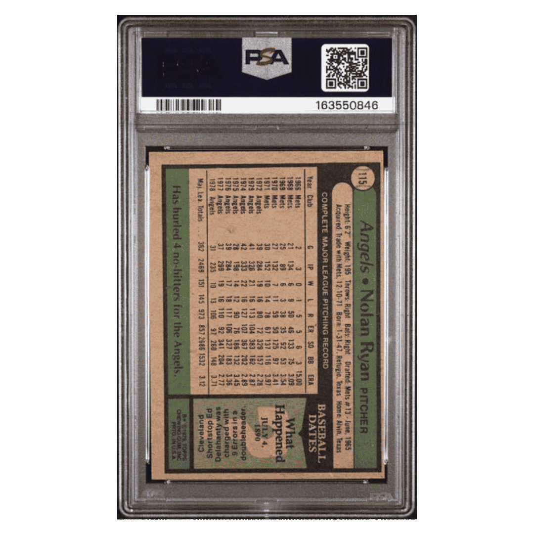 Nolan Ryan PSA 7 1979 Topps Card #115