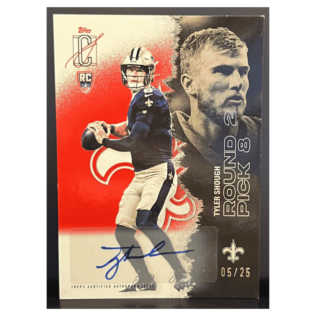 Tyler Shough 2025 Topps Signature Class Autograph Rookie RC #d/ 25 Card #104
