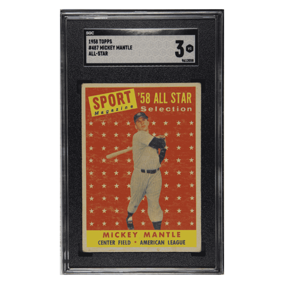 Mickey Mantle SGC 3 1958 Topps All-Star Card #487