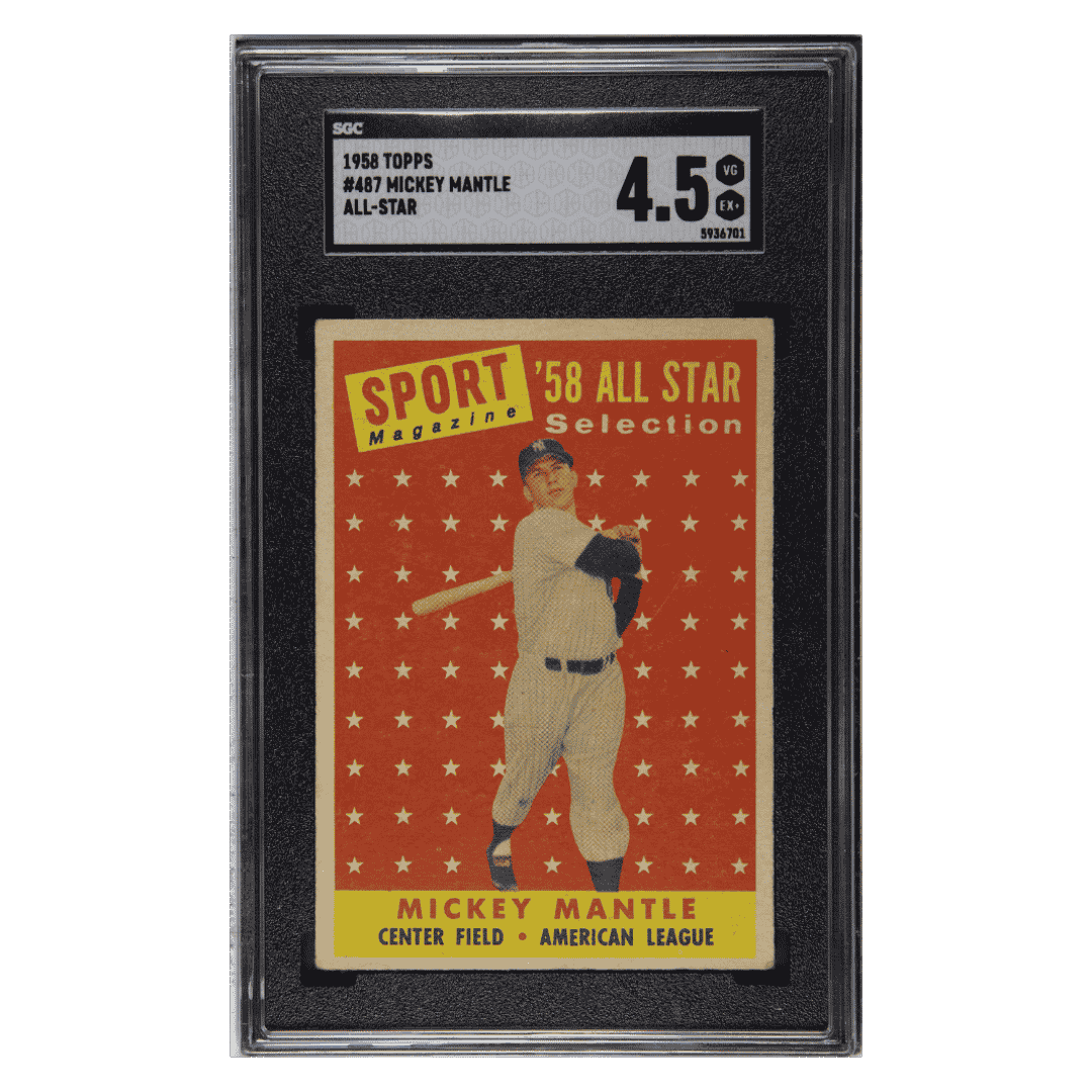 Mickey Mantle SGC 4.5 1958 Topps All-Star Card #487