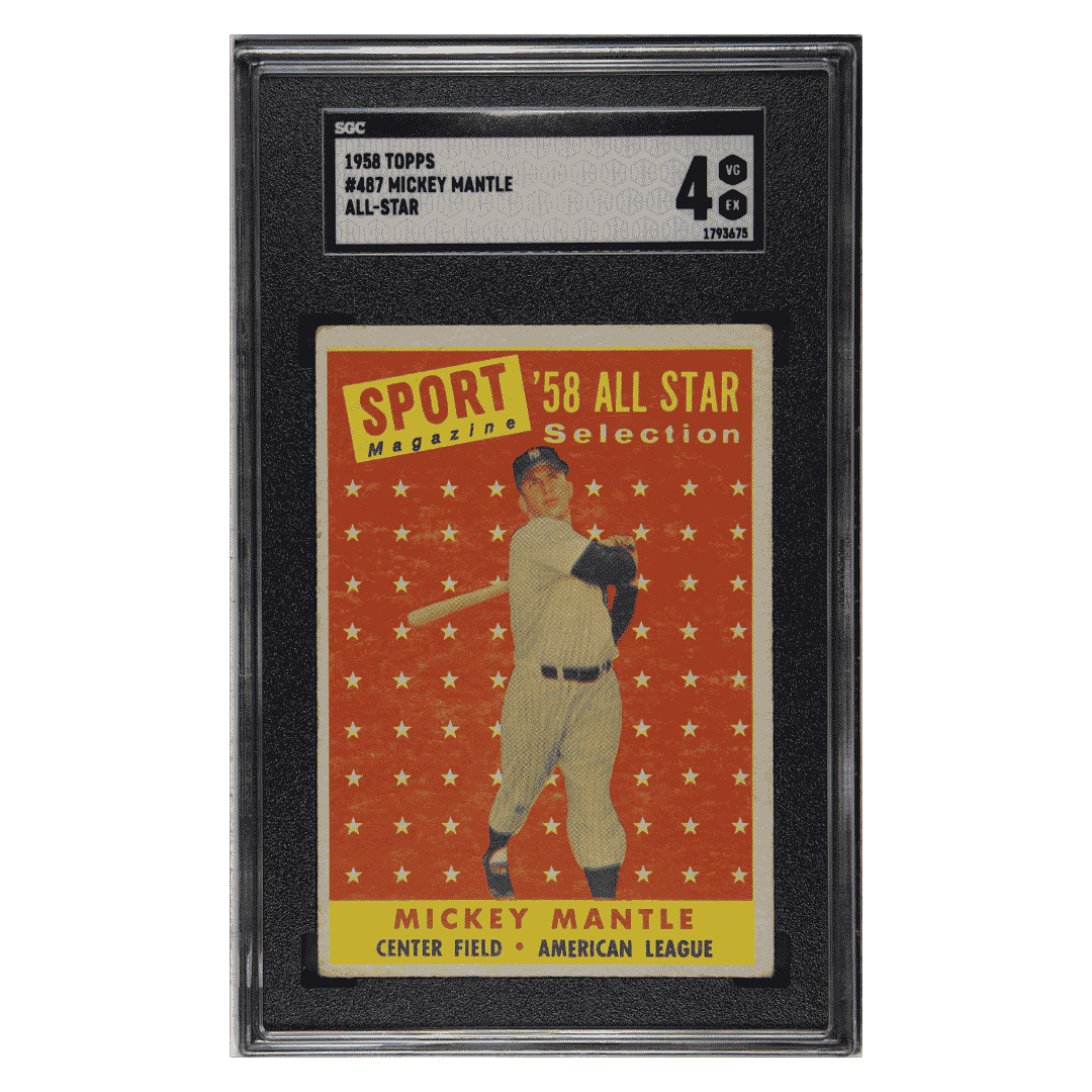 Mickey Mantle SGC 4 1958 Topps All-Star Card #487