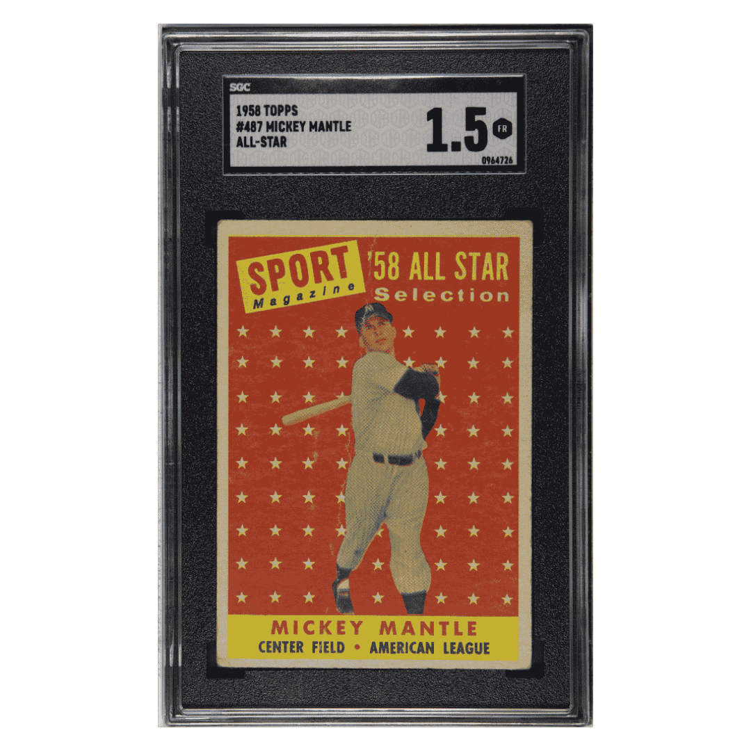 Mickey Mantle SGC 1.5 1958 Topps All-Star Card #487