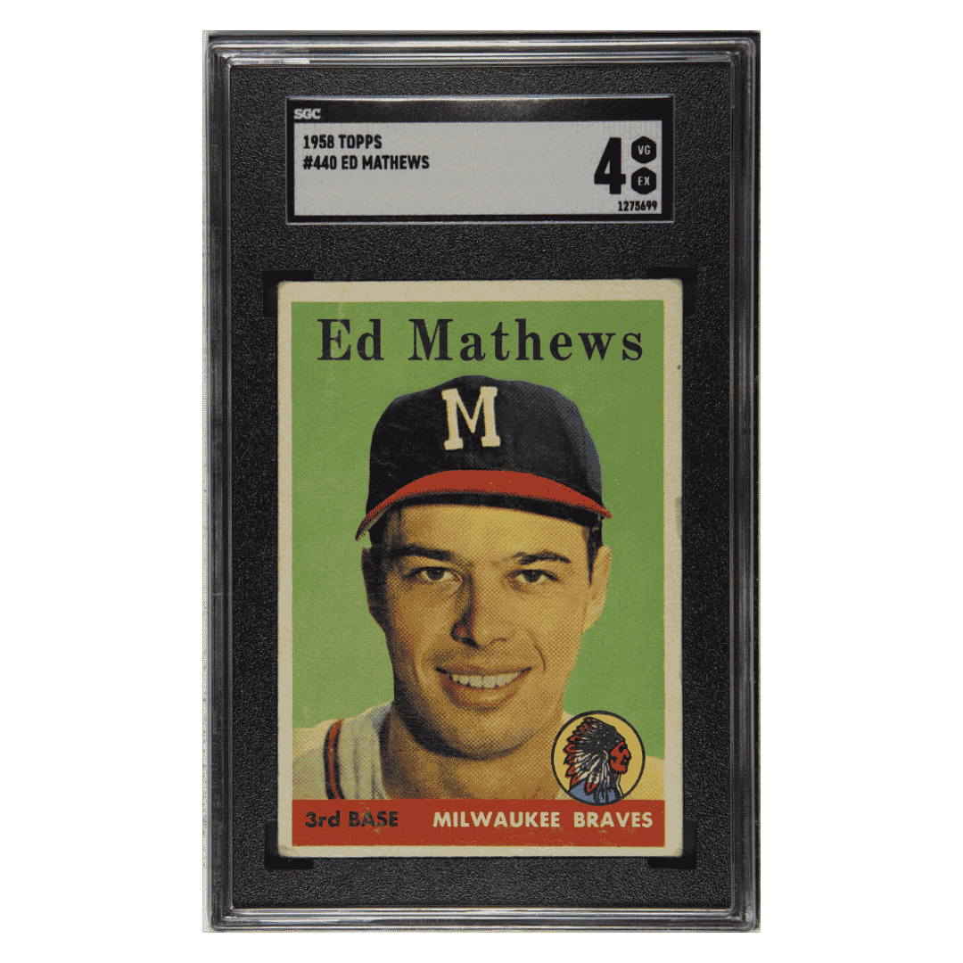 Ed Mathews SGC 4 1958 Topps Card #440