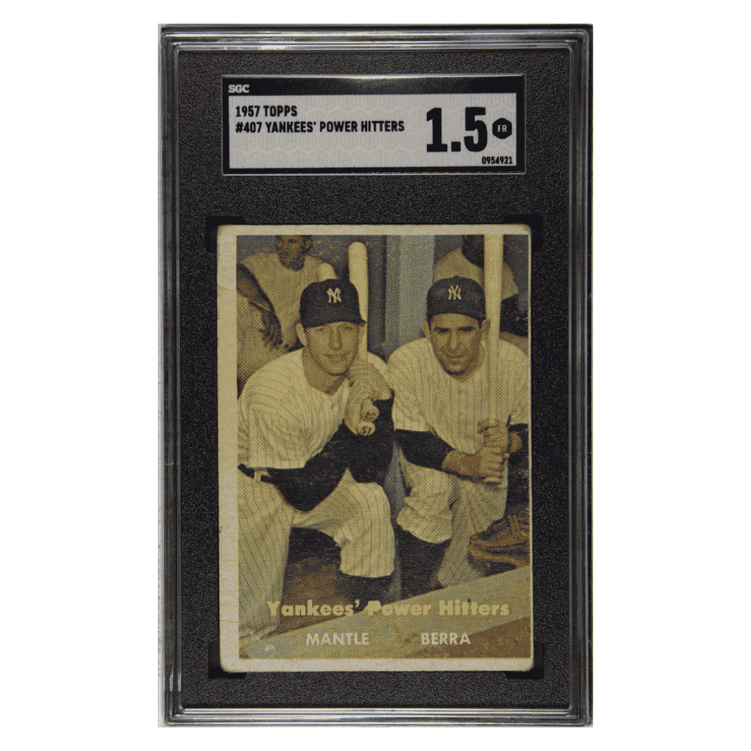 Yankees' Power Hitters SGC 1.5 1957 Topps Card #407