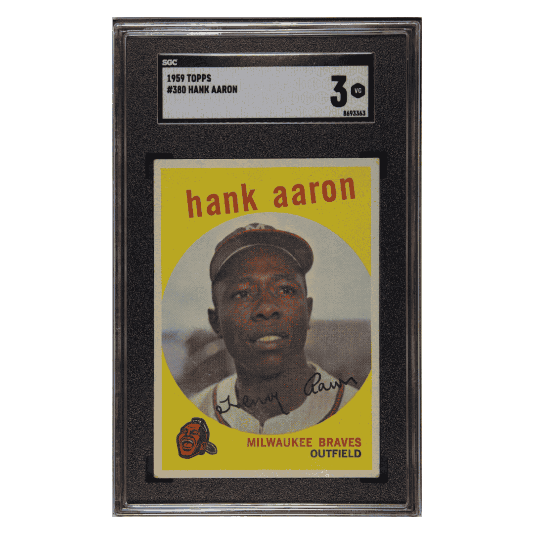 Hank Aaron SGC 3 1959 Topps Card #380