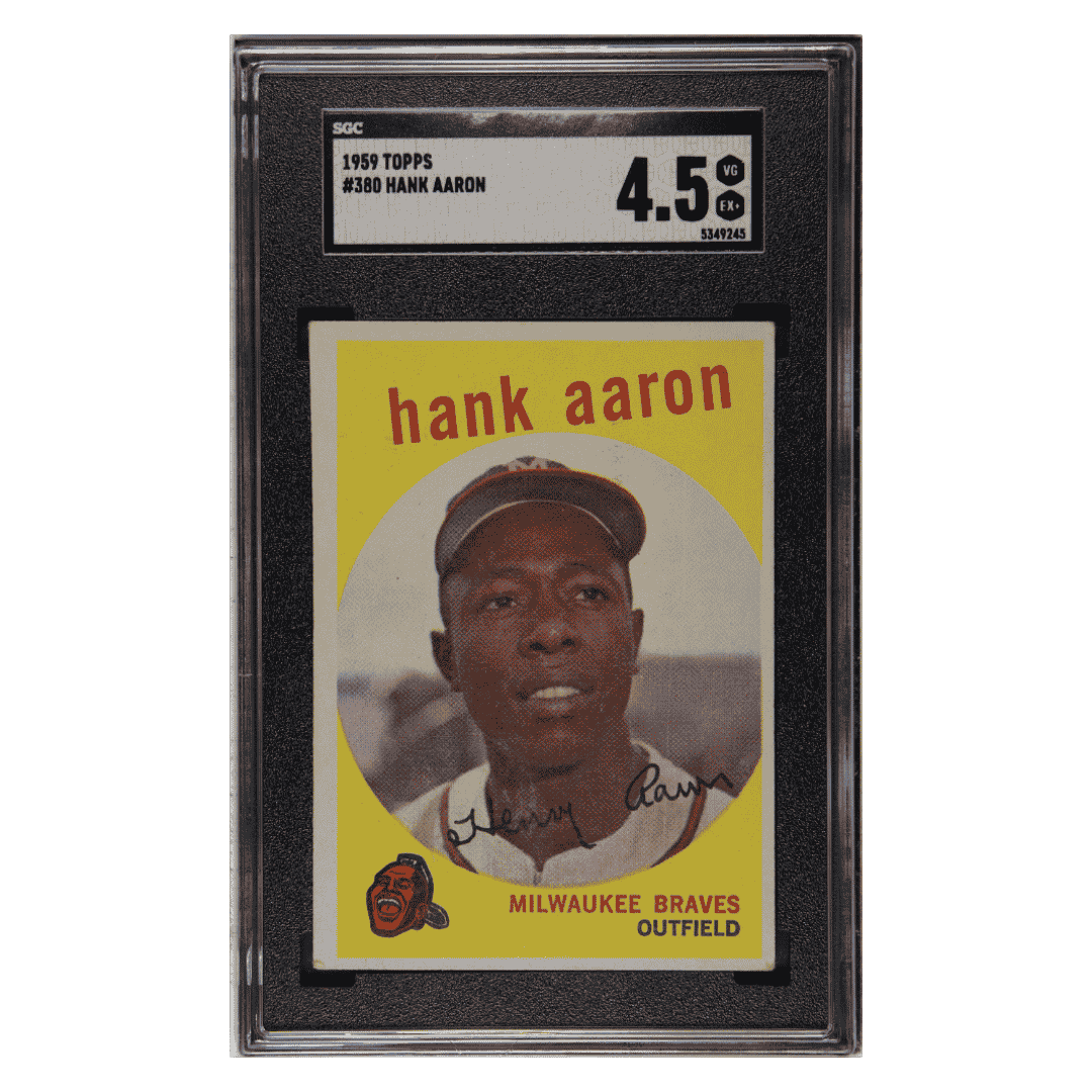 Hank Aaron SGC 4.5 1959 Topps Card #380