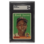 
Hank Aaron SGC 3 1958 Topps Card
