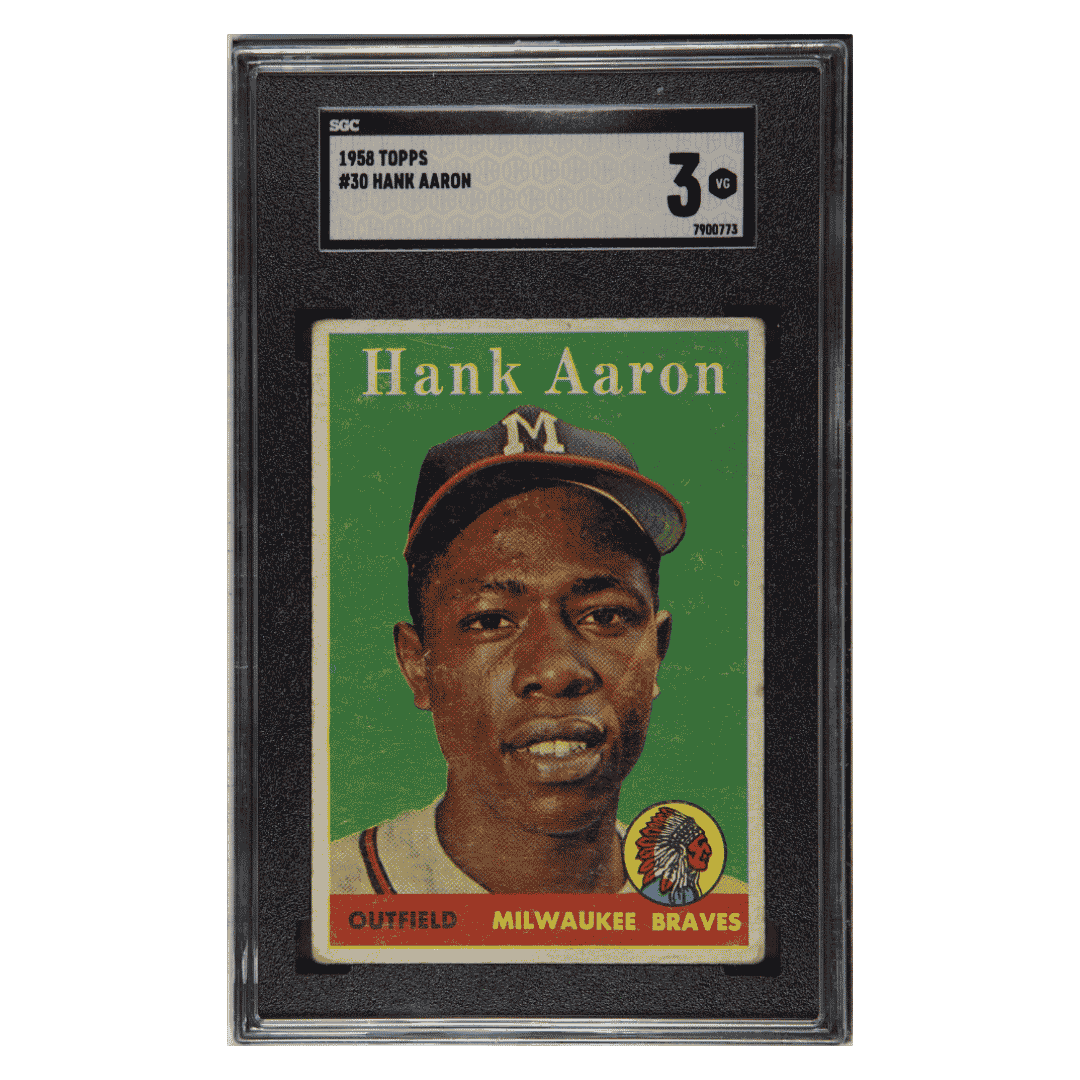 Hank Aaron SGC 3 1958 Topps Card #30