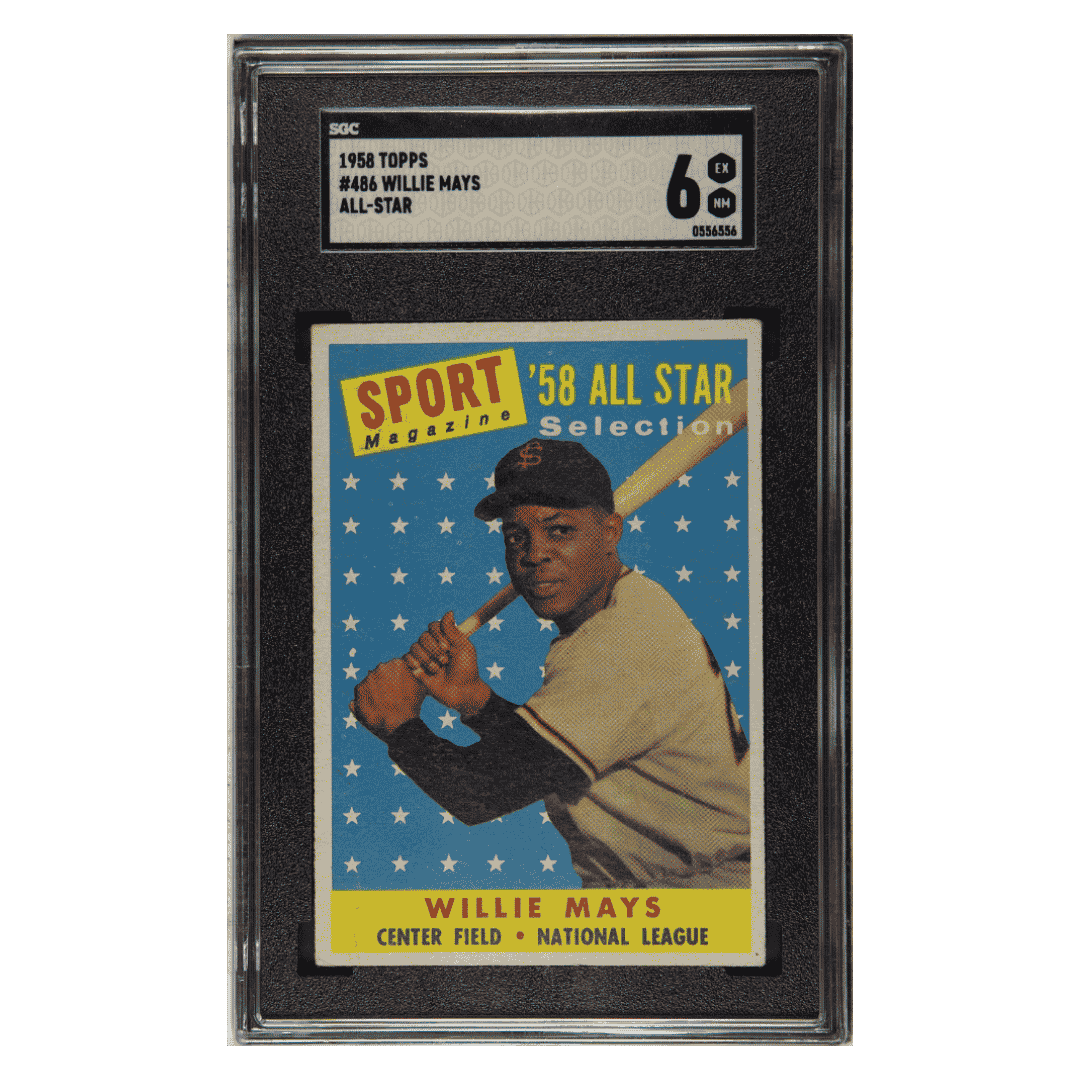 Willie Mays SGC 6 1958 Topps All-Star Card #486