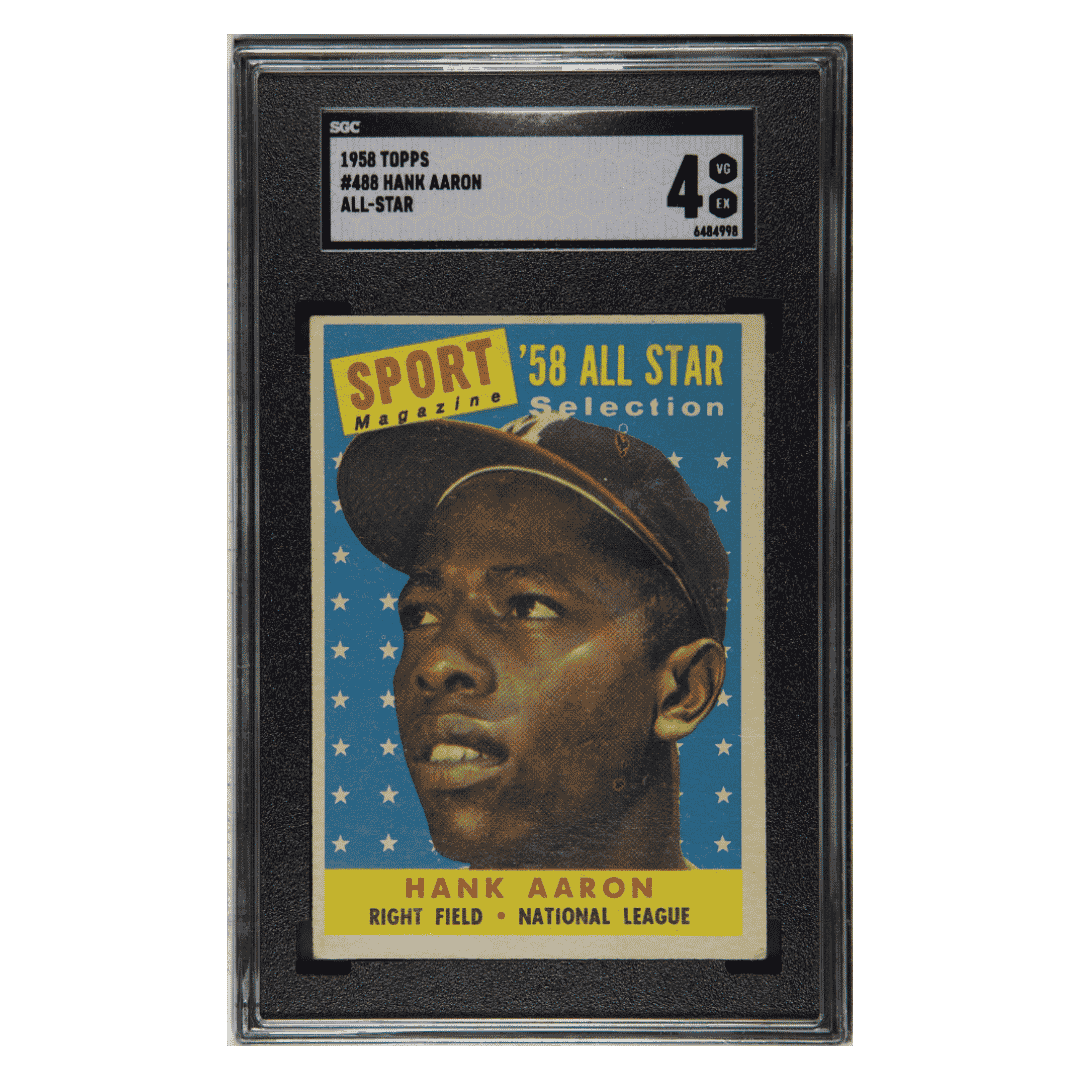 Hank Aaron SGC 4 1958 Topps All-Star Card #488