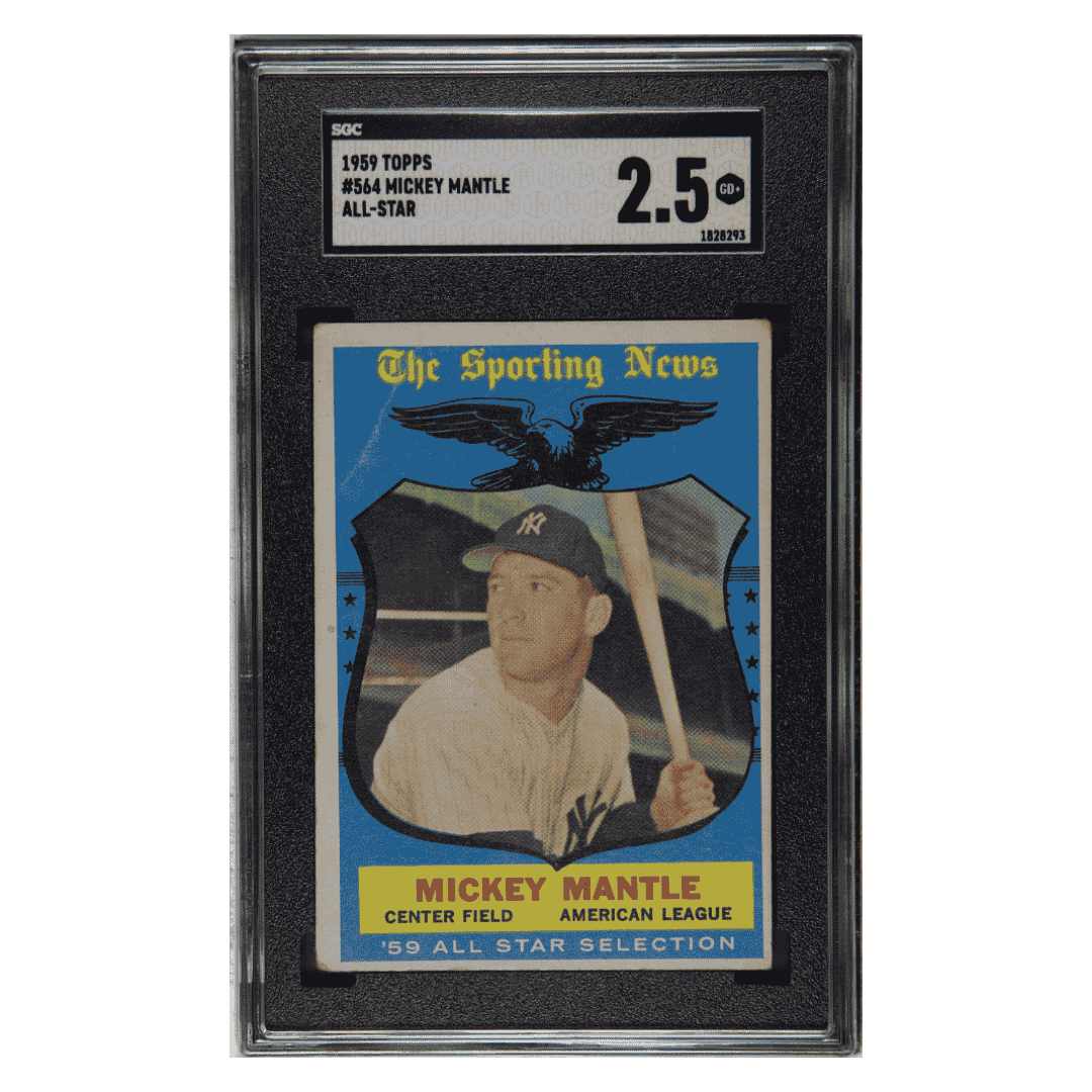 Mickey Mantle SGC 2.5 1959 Topps All-Star Card #564