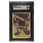 
World Series Batting Foes SGC 1 1958 Topps Card