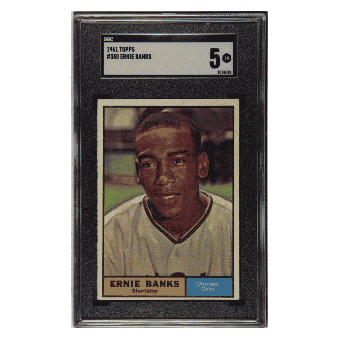 Ernie Banks SGC 5 1961 Topps Card #350