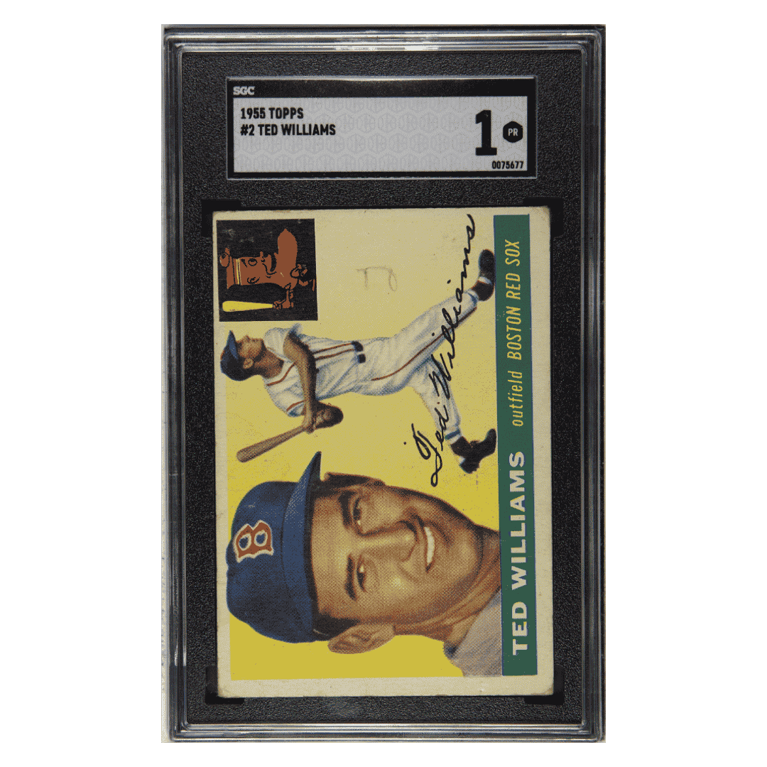 Ted Williams SGC 1 1955 Topps Card #2